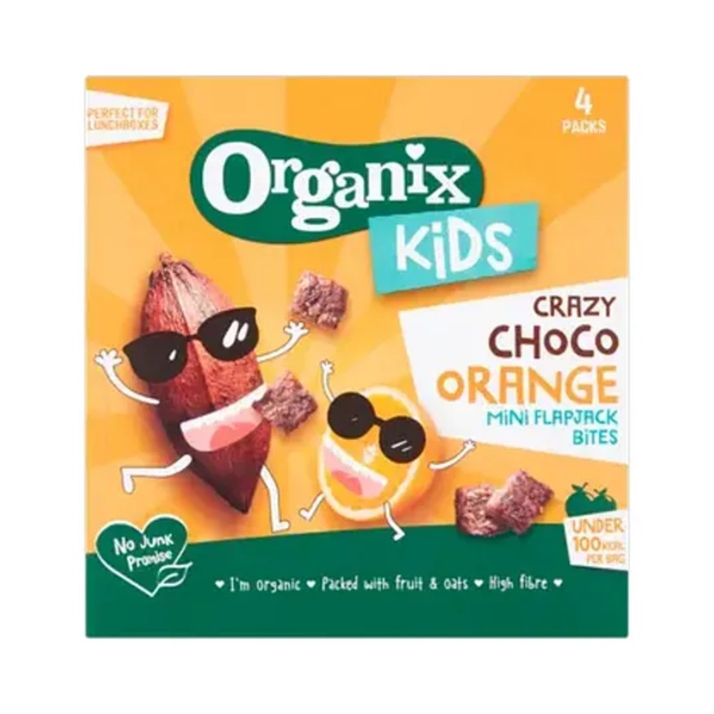 Organix Kids Crazy Choco Orange Mini Flapjack Bites – 92 g