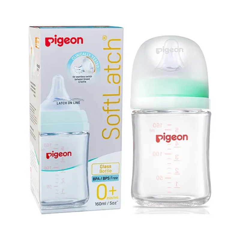Pigeon Glass Feeding Bottle Green – 160 ml (WN3)
