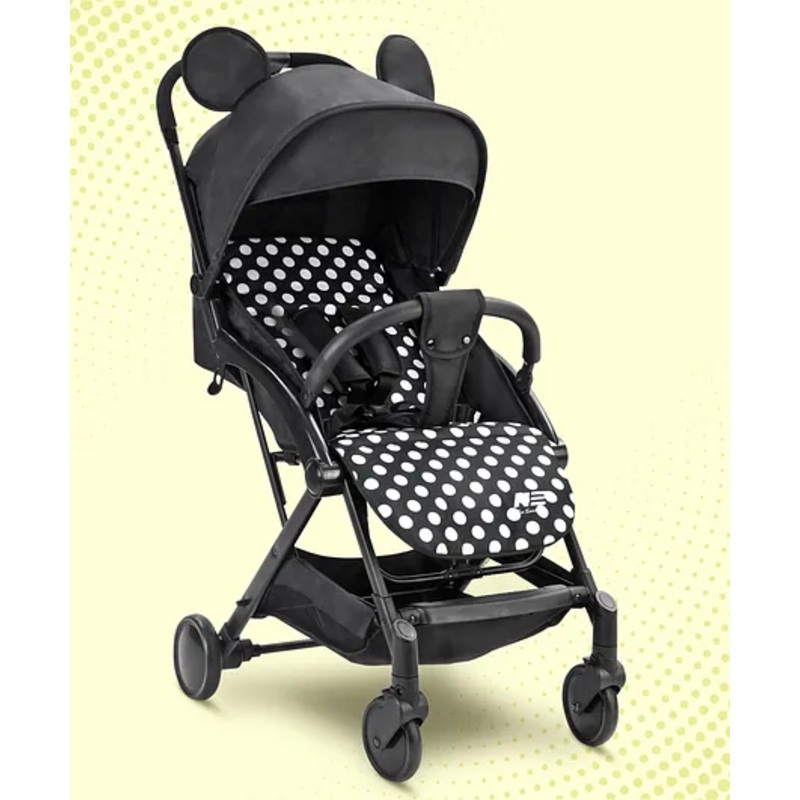 Baby Stroller with Canopy and Recliner – Black