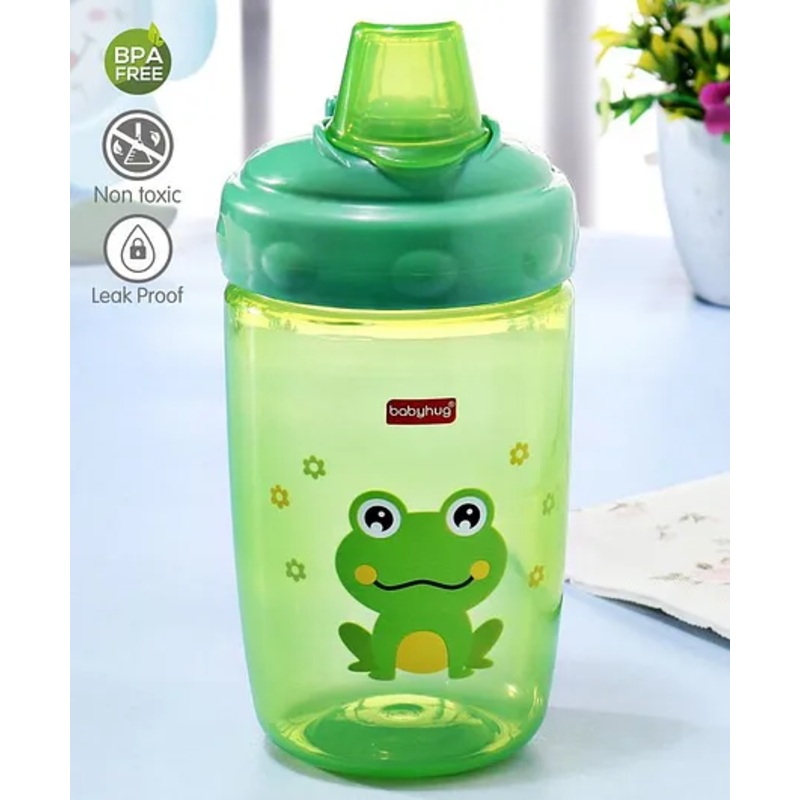 Babyhug Frog Print Soft Silicone Spout Sipper Green – 360 ml