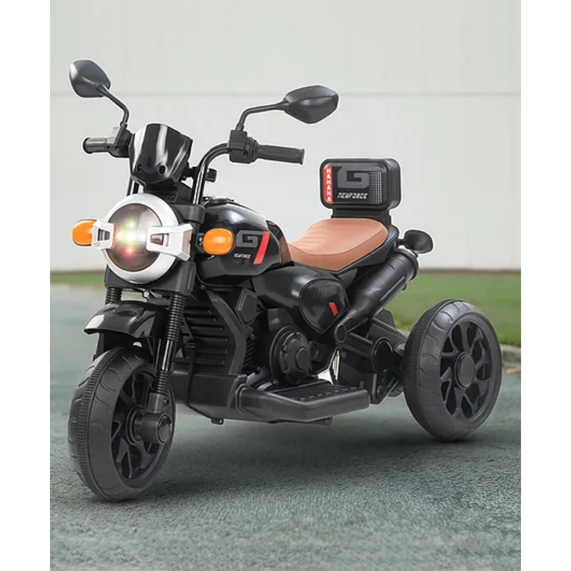 Baybee Zappy Electric Bike for Kids, Ride on Toys Kid Bikes with LED Light, Bluetooth & USB Music | Rechargeable Baby Bike | Battery Operated Bike for Kids to Drive 1 to 4 Years (Black)