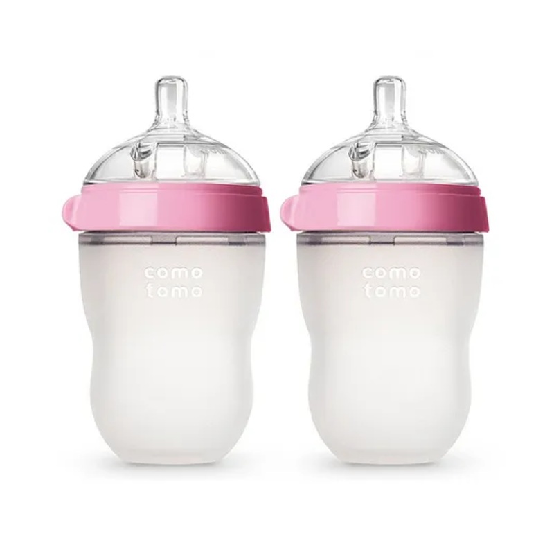 Comotomo Silicone Feeding Bottle Pink Pack of 2 – 250 ml