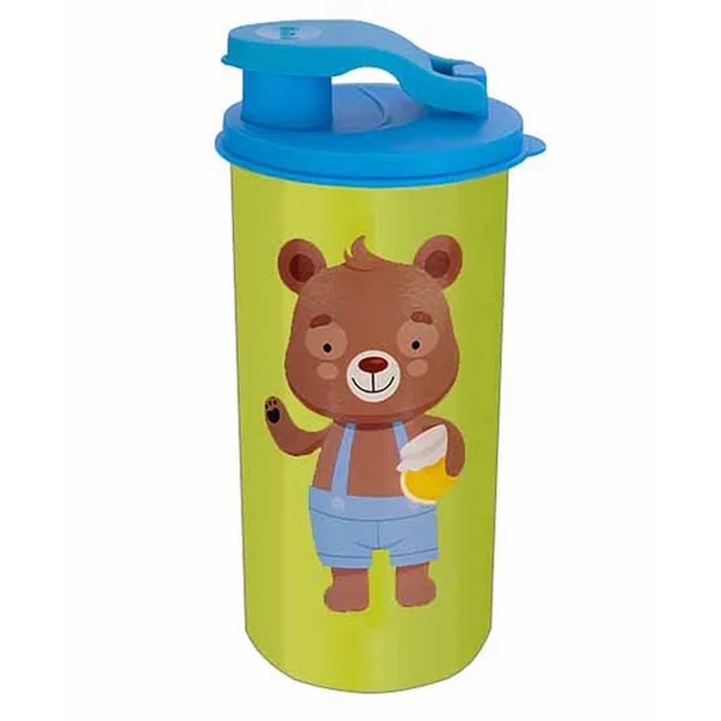Falcon Steel Flip Flop Cartoon Tumbler Grizzy Bear Green – 400 ml