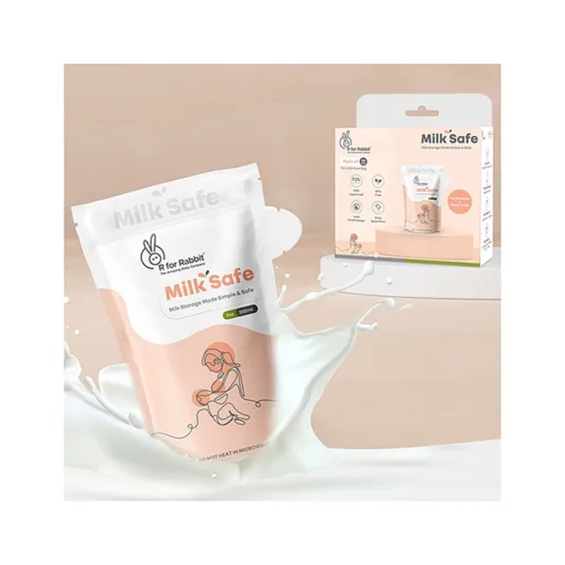 R for Rabbit Breast Milk Storage Bags With Double Zip Lock Seal & 200 ml Capacity Each – Pack Of 30
