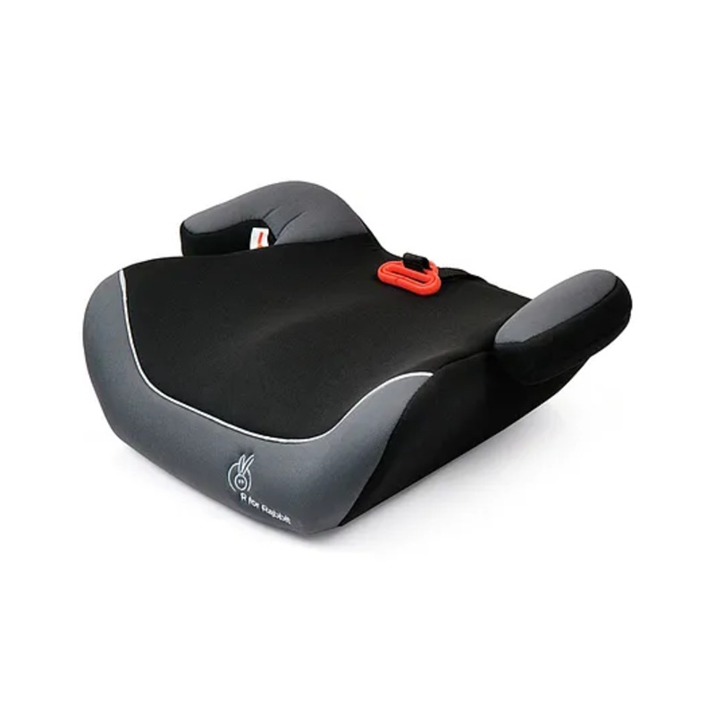 R For Rabbit Little Jack Booster Car Seat for Kids, Travel-Friendly Height Booster Seat for Age 3 to 12 Years Child with (Black Grey)