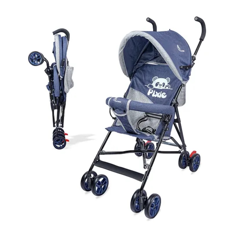 R for Rabbit Pixie Toddlers Buggy and Stroller for New Born Baby, Travel Friendly Portable Easy Foldable and Carry, Kids Age 6-36 Months (Blue Grey)