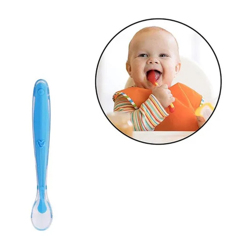 Safe-O-Kid Soft Tip Silicone Spoon – Blue