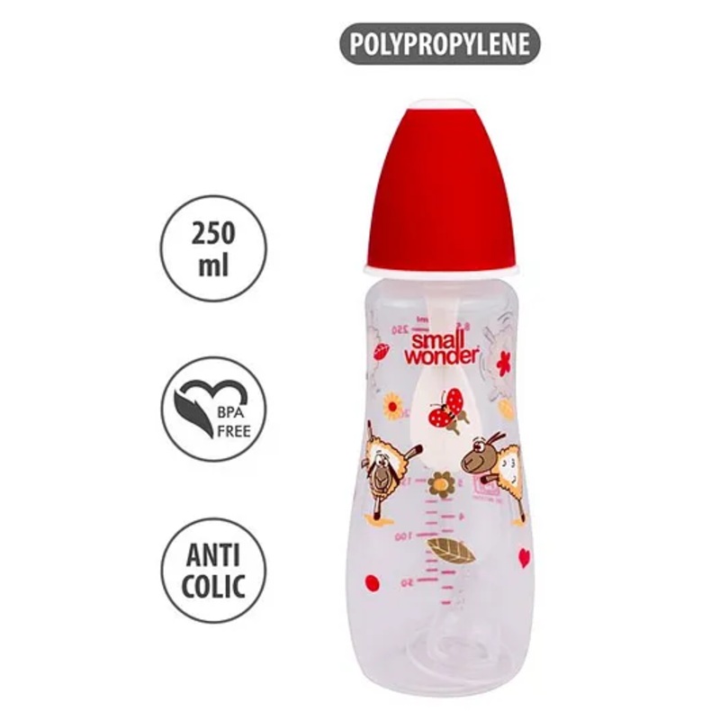 Small Wonder Polypropylene Feeding Bottle Candy Red  – 250 ml