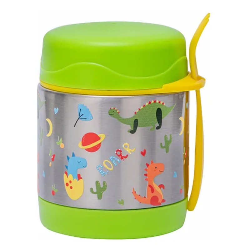 Adore Rabbito – The Stainless Steel Insulated Hot & Cold Food jar with Spork- 350ml Green