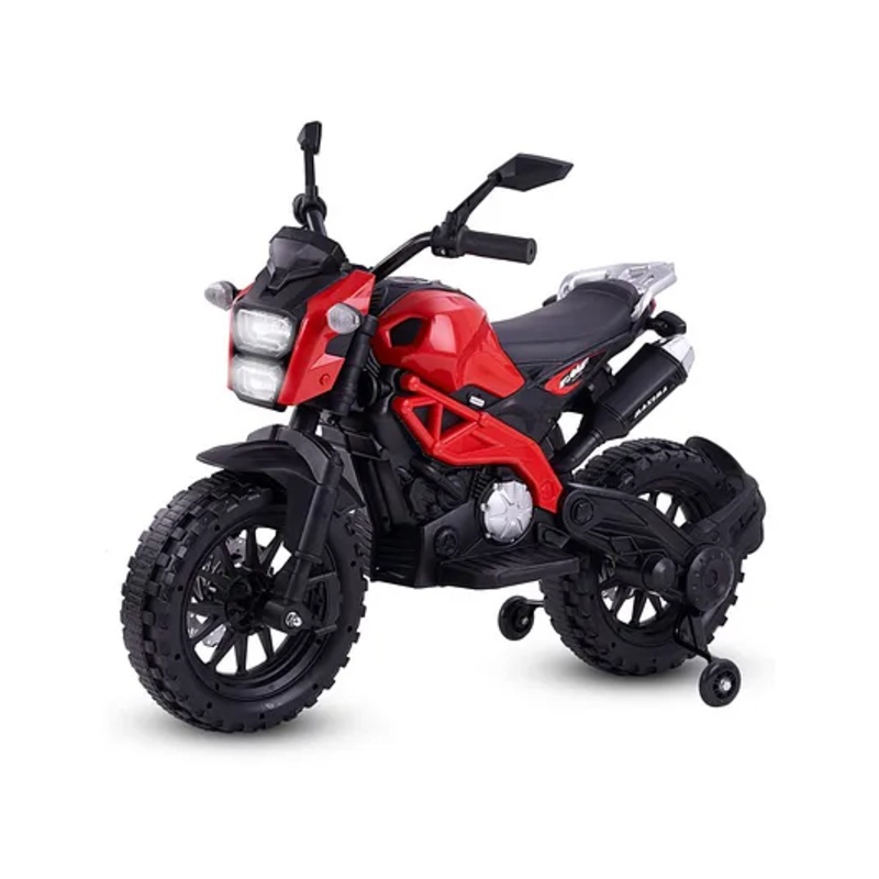 Baybee Adventure Rechargeable Battery Operated Electric Ride-on Bike For Kids With LED Light Music & USB Port – Red