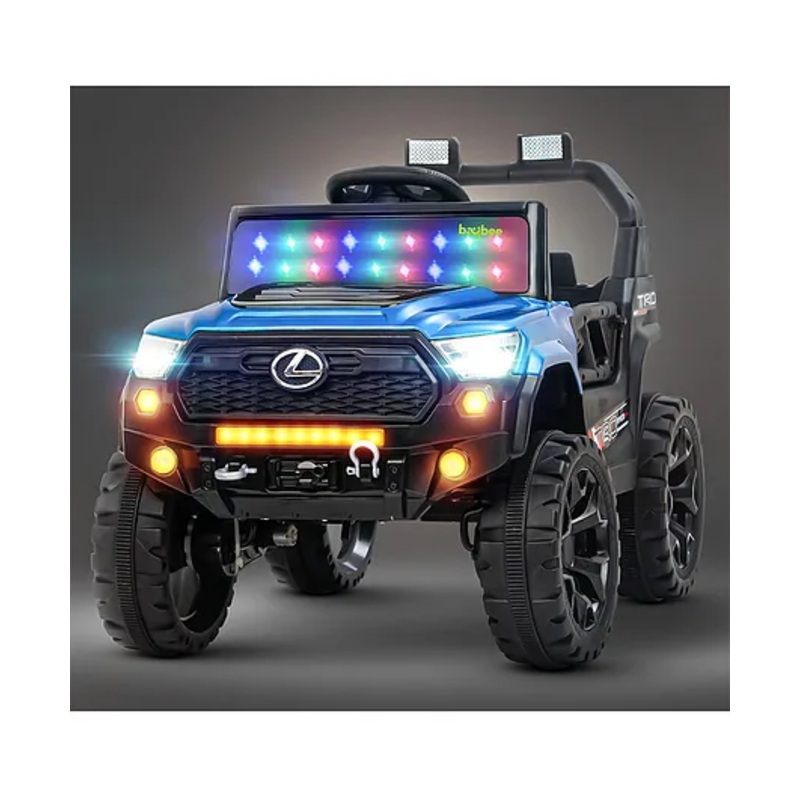 Baybee Glide 4×4 Battery Operated Jeep for Kids with RGB Windshield Light, Bluetooth & Music | Baby Big Ride on Battery Car | Electric Jeep Car for Kids (Blue)
