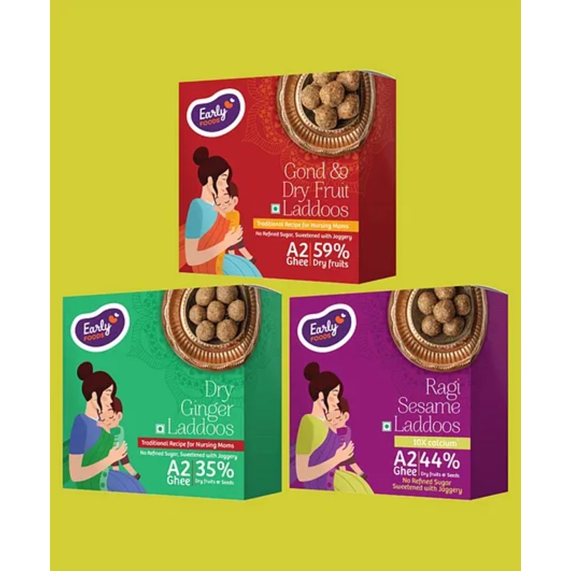 Early Foods Pack of 3 Laddoos For Moms Pack of 3 – 250 g Each