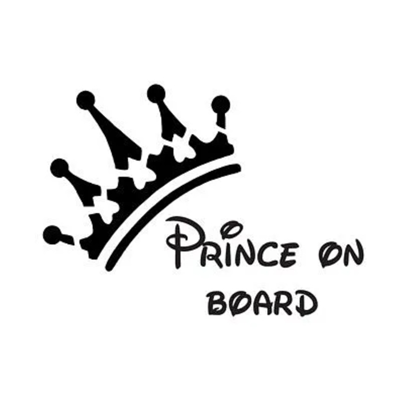 Fusion Graphix Prince On Board Sticker – Black
