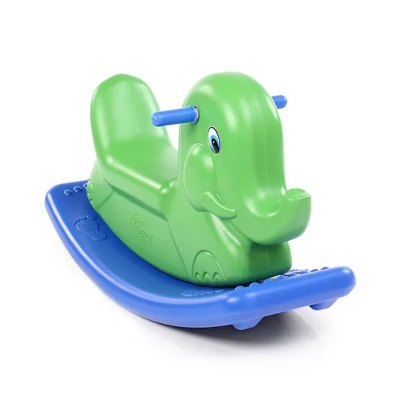 Little Fingers Elephant Shaped Rocker – Green Blue