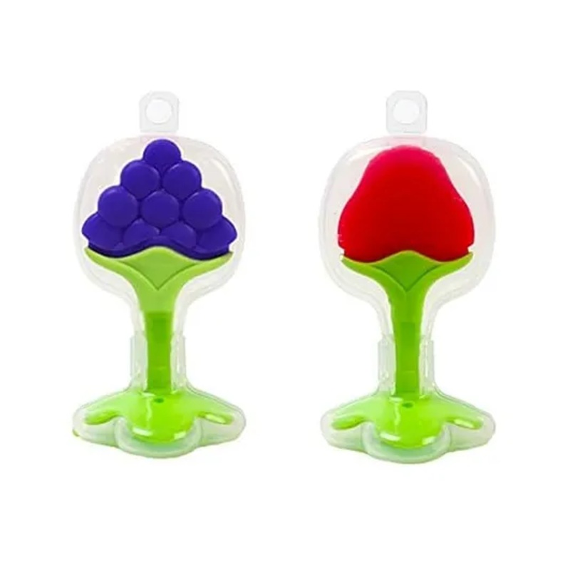 LuvLittle Baby  Silicone Teether for Soothing Baby Teething Pack of 2 – Multicolour