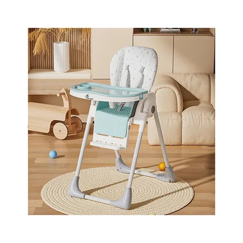 R for Rabbit Marshmallow Lite Baby Feeding High Chair for Babies, 6 Levels Smart Baby Feeding High Chair (Blue)