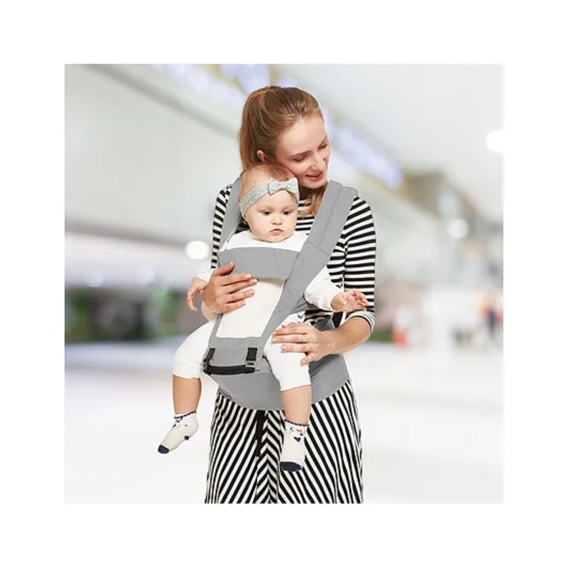 R for Rabbit Upsy Daisy Baby Carrier cum Kangaroo Bag, Ergonomic Baby Carry Bag, Adjustable Hip Seat Belt, Stylish belt for mothers, Carrier with 4 in 1 carry Position for 3 to 24 months Kids, Max Weight up to 15 Kg ( Grey Cream )