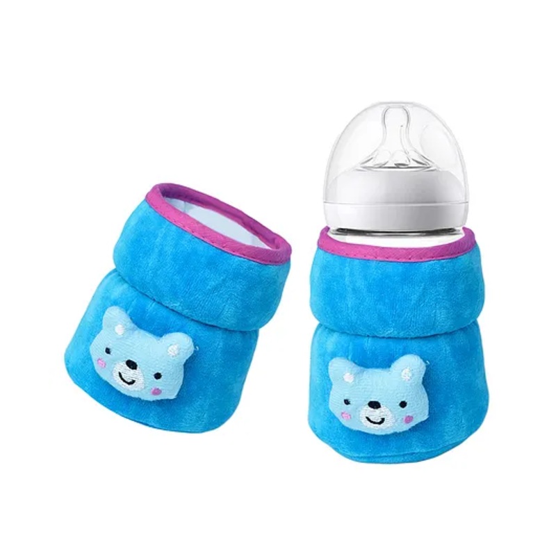 The Little Looker Plush Cotton Bottle Cover Blue – Fits 125ml Bottle (Cartoon Print May Very)