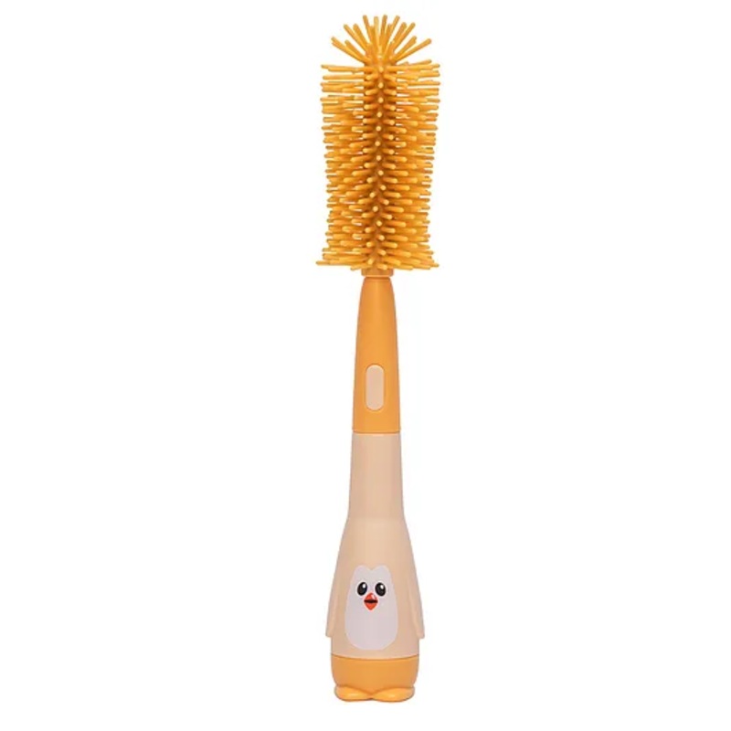Adore Pro Li’l Penguin 3 in 1 Silicone Scratch Free Bottle Cleaning Brush Kit – Yellow