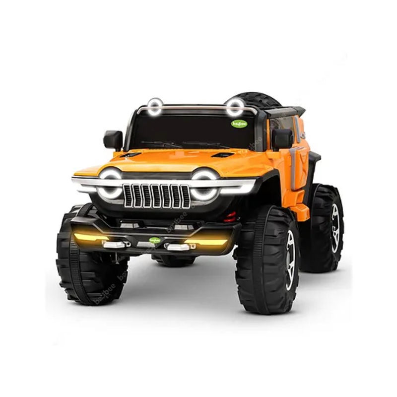 Baybee Hulk Kids Electric Battery Operated Jeep for Kids, Ride on Toy Kids Car with Music & Light | Baby Rechargeable Battery Car Jeep for Kids – Orange