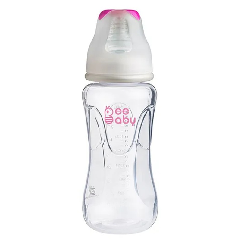 Beebaby Polypropylene Standard Neck Feeding Bottle Pink – 240 ml