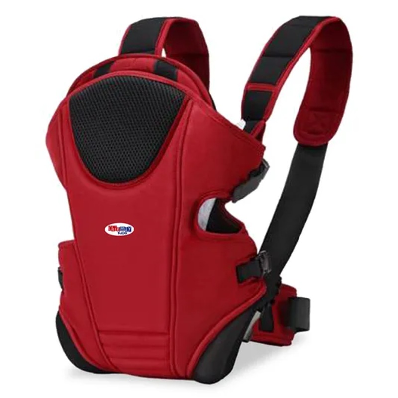 Chinmay Kids 3 in 1 Premium Baby Carrier Bag With Adjustable Strap & Head Support Line – Red Black