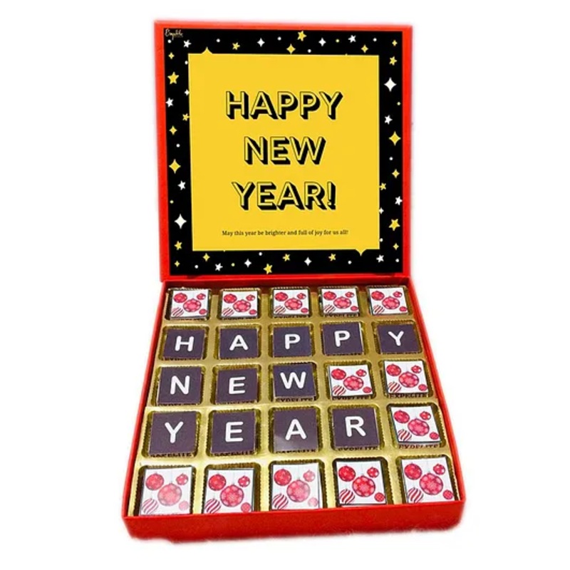 Expelite Wish You A Happy New Year Chocolate Gift Box – 400 gm