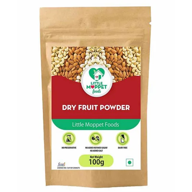 Organic Little Moppet Kids Dry Fruits Powder – Homemade Brain & Growth Boost, 100g
