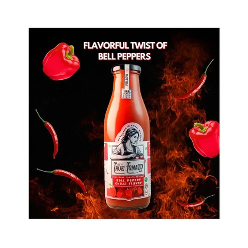 The True Tomato Bell Pepper chilli Tomato Ketchup – 220 g