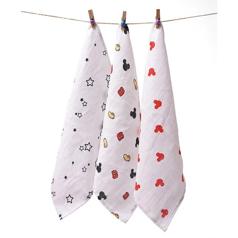 TIDY SLEEP Muslin Face Napkin-Assorted Colours-Pack of 3