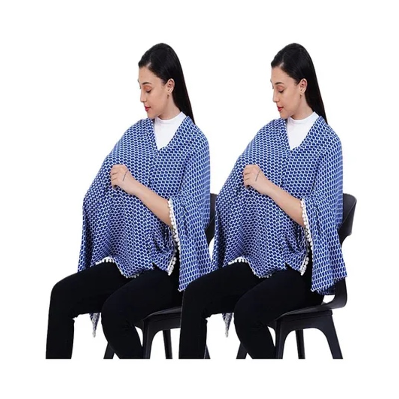 AGUILA Multi Purpose Feeding Shawl Pack Of 2 – Skye Blue