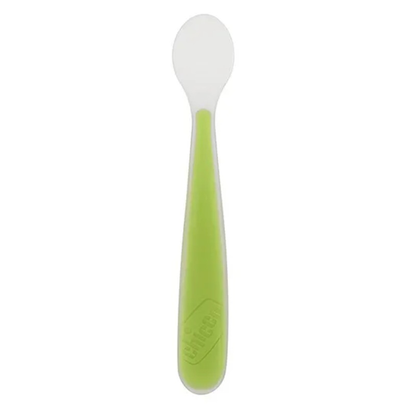 Chicco Soft Silicone Spoon – Green