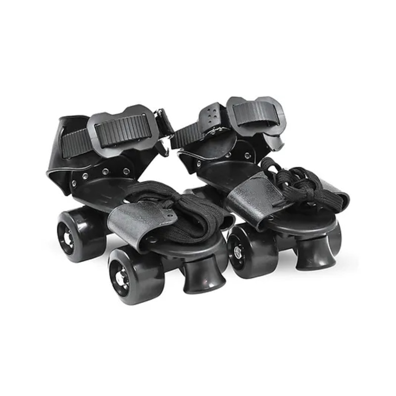 FUNVERSE Adjustable Inline Roller Skates for Kids Girls Age 515 | Beginner-Friendly Skating Shoes with Front Brake & Polyurethane Wheels | Skates for Boys & Girls 5+ Years (Black, Size 515 UK)