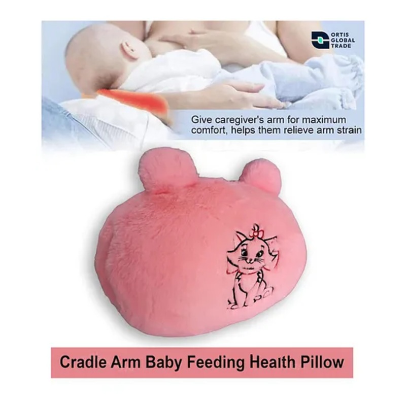 Ortis Cradle Arm Breastfeeding and Bottle Feeding Head Support Pillow – Pink