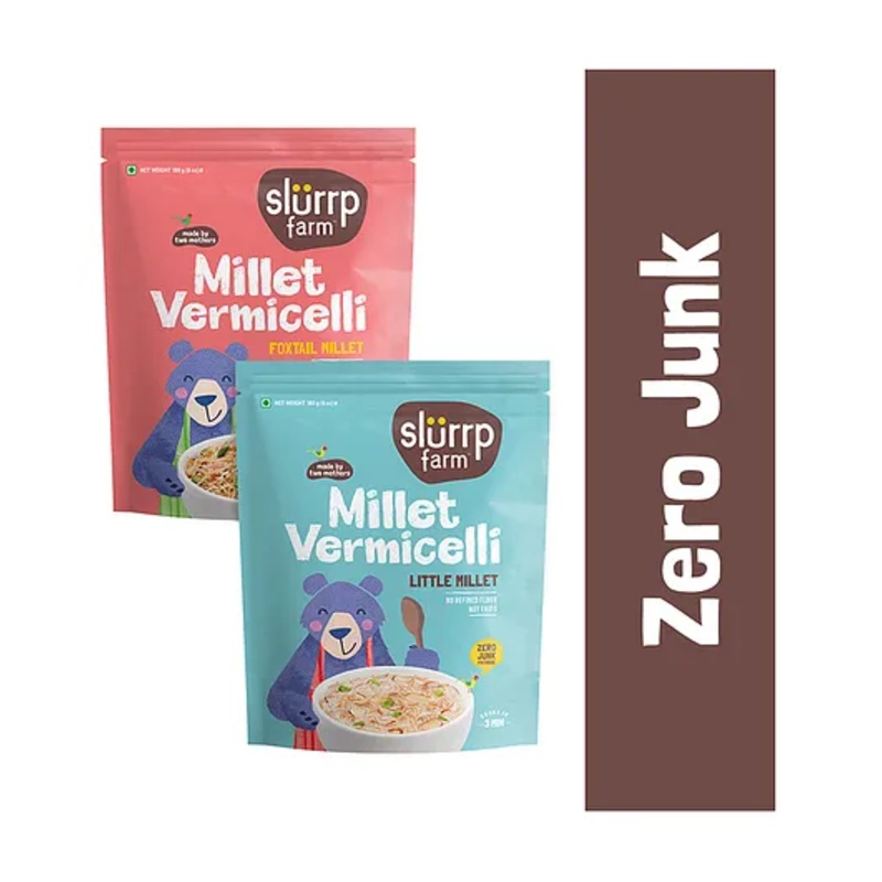 Slurrp Farm Foxtail and Little Millet Vermicelli Pack of 2 – 180 gm Each