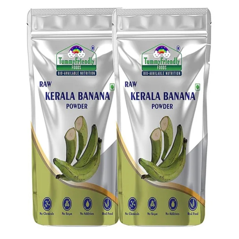 TummyFriendly Foods Natural Raw Kerala Banana Powder | Raw Nendran Banana Powder | No Chemicals Cereal (400 g, Pack of 2)