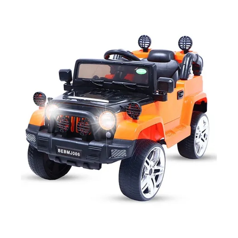 Baybee PowerWheels Kids Battery Operated Ride On Jeep – Orange