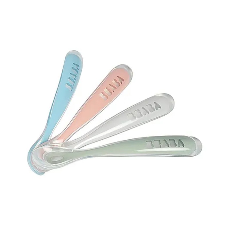 Beaba 1St Stage Silicone Spoon Set Of 4 – Multicolour