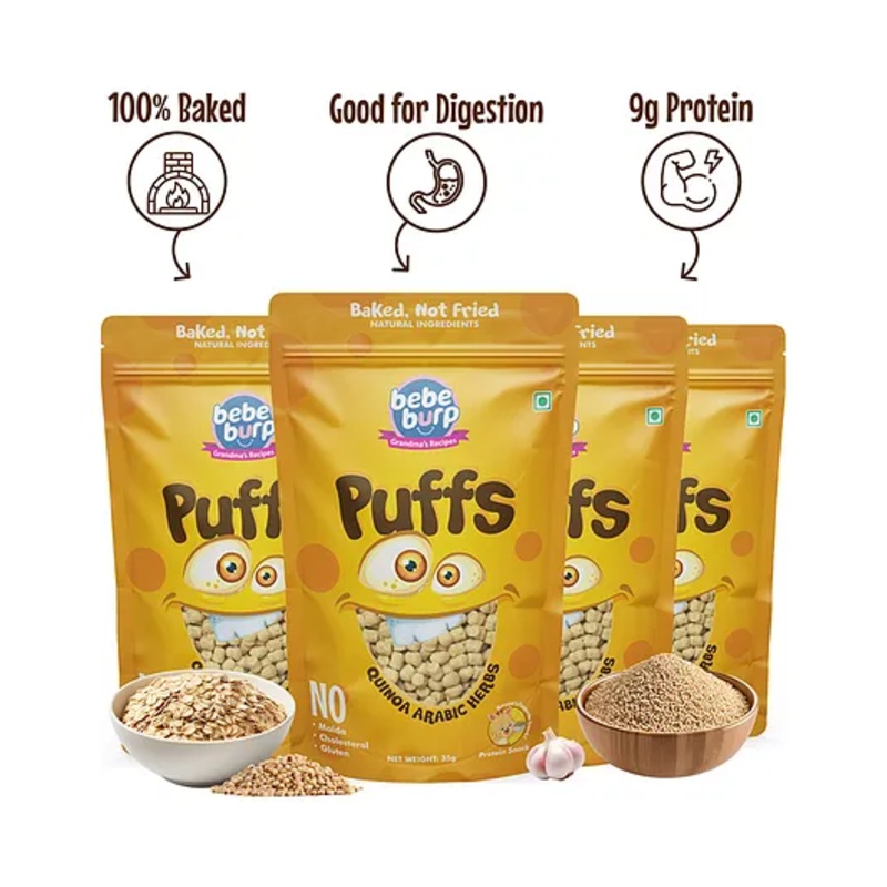 Bebe Burp Grandma’s Super Puffs Quinoa Arabic Herbs Pack Of 4 – 35 gms each