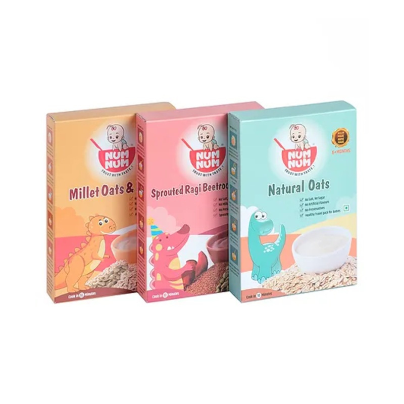 Daily Numnum Organic Ragi Combo Pack of 3 – 200 g Each