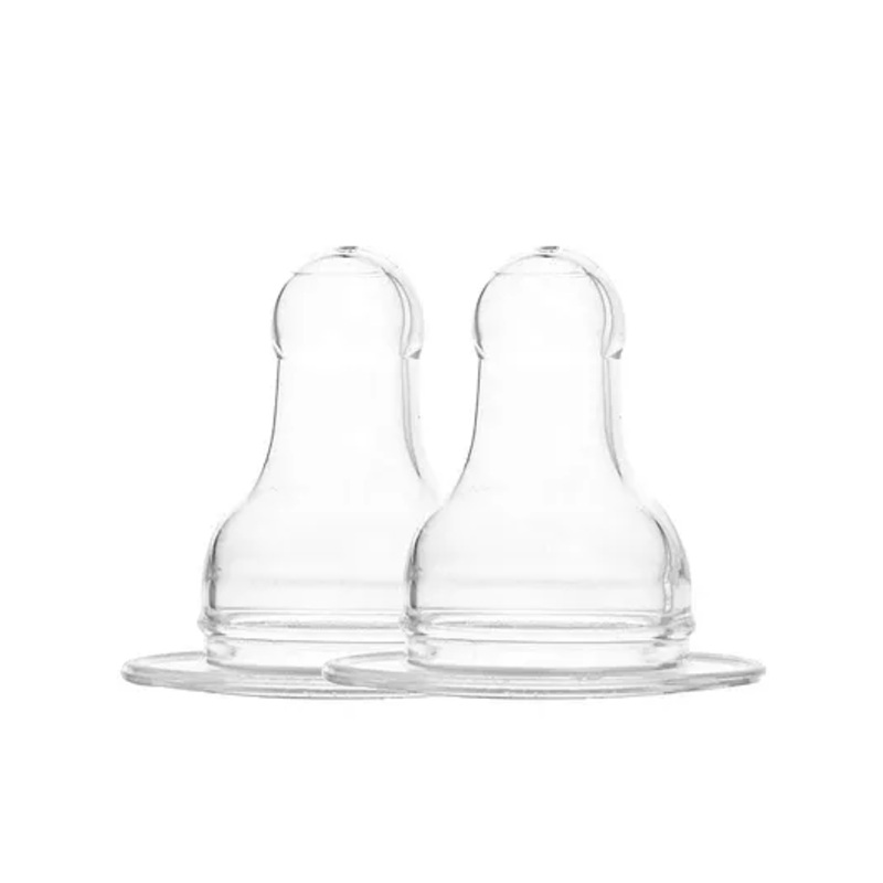 Enorme Anti Colic Easy Flow Silicone Teats Pack of 2 – White