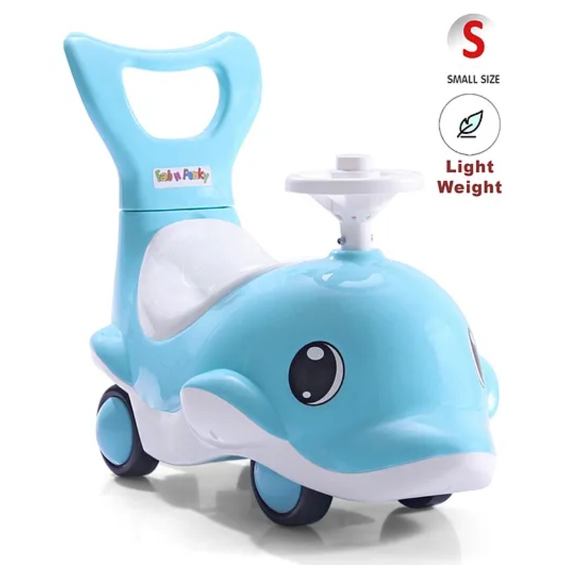 Manual Push Ride On Of Dolfin Shape – Blue