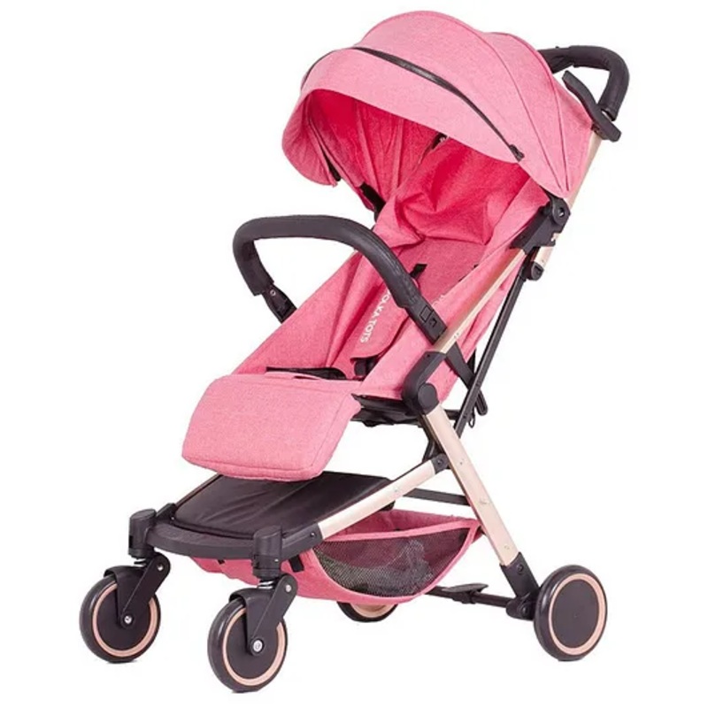 Polka Tots Light Weight Travel Baby Trolley Stroller – Pink