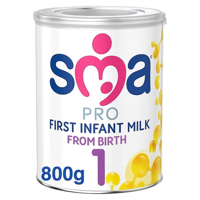 SMA PRO First Infant Milk Formula Stage 1, 0-6 Months – 800g with DHA, Vitamins & Minerals
