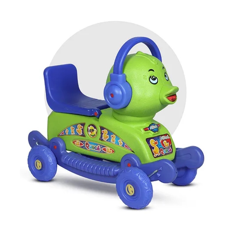 Toy Plus Quack Duck Baby Push Ride On and Rocker – Green Blue