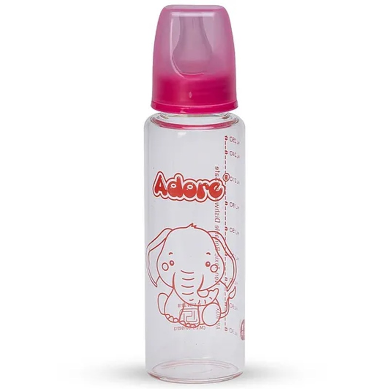 Adore Glaze Senior 2 Stage Glass Feeding Bottle with Anti-Colic Teat -250ml