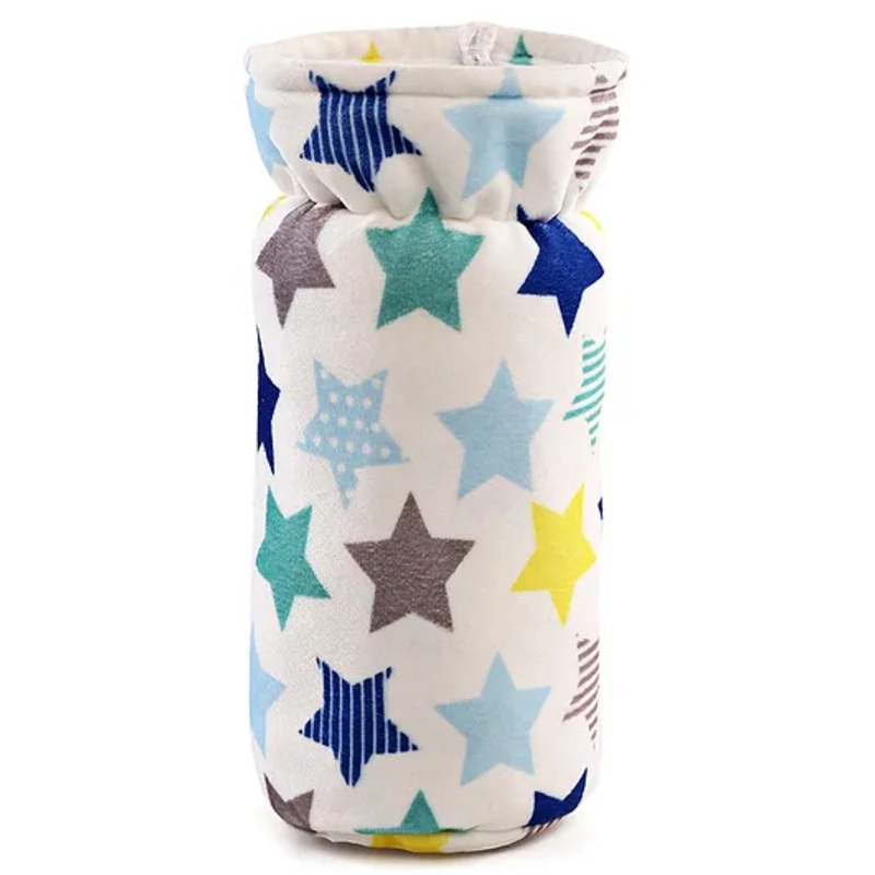 Babyhug Velour Feeding Bottle Cover Stars Print Large Blue – Fits Upto 330 ml Bottle