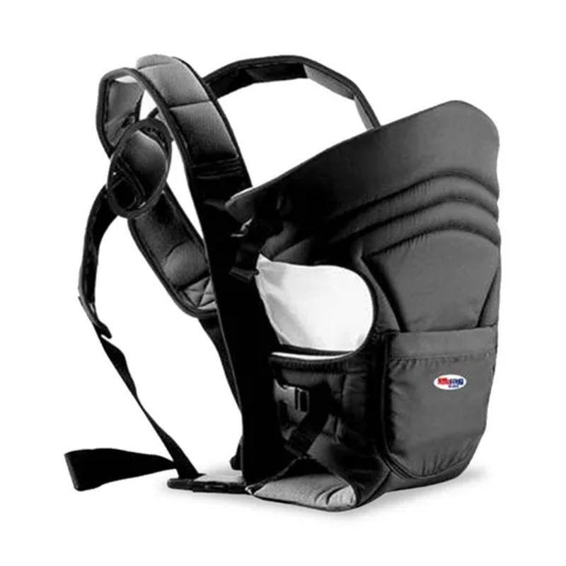 Chinmay Kids 3 in 1 Premium Baby Carrier Bag With Adjustable Strap & Head Support Line Black