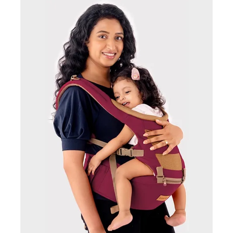 LuvLap Royal Hip Seat Baby Carrier with 4 Positions for 6-24 Months, Adjustable Newborn to Toddler, Max Weight 15 kg (Purple)