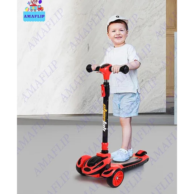 NIYAMAT Kick Scooter for Ages 3+,Kid, Teens & Adults Max Load 75KGS Foldable, Lightweight, Big Wheels for Kids, E-scooter Skating Board | Kids Scooty